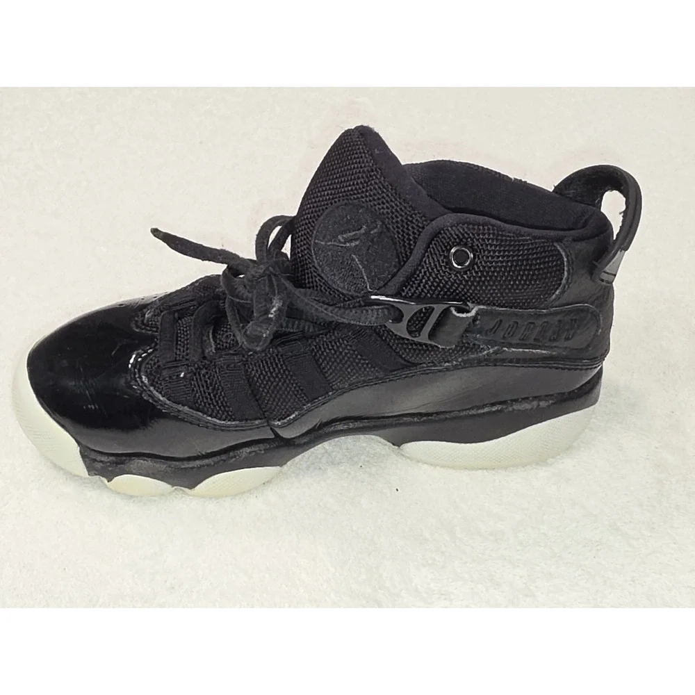 Jordan 6 Rings Black White Boys' High Top Sneakers Size 12C